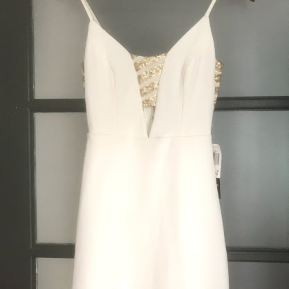 NEW w/ tags Teeze Me Dress XS White Gold